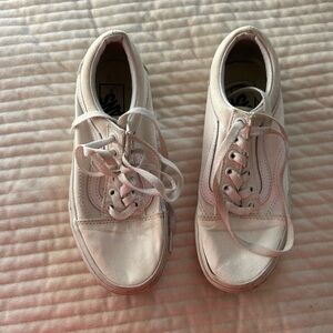 white platform vans